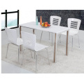 Buffet de madera contrachapada / Home Fuiniture mesa de acero inoxidable base (FOH-BC32)